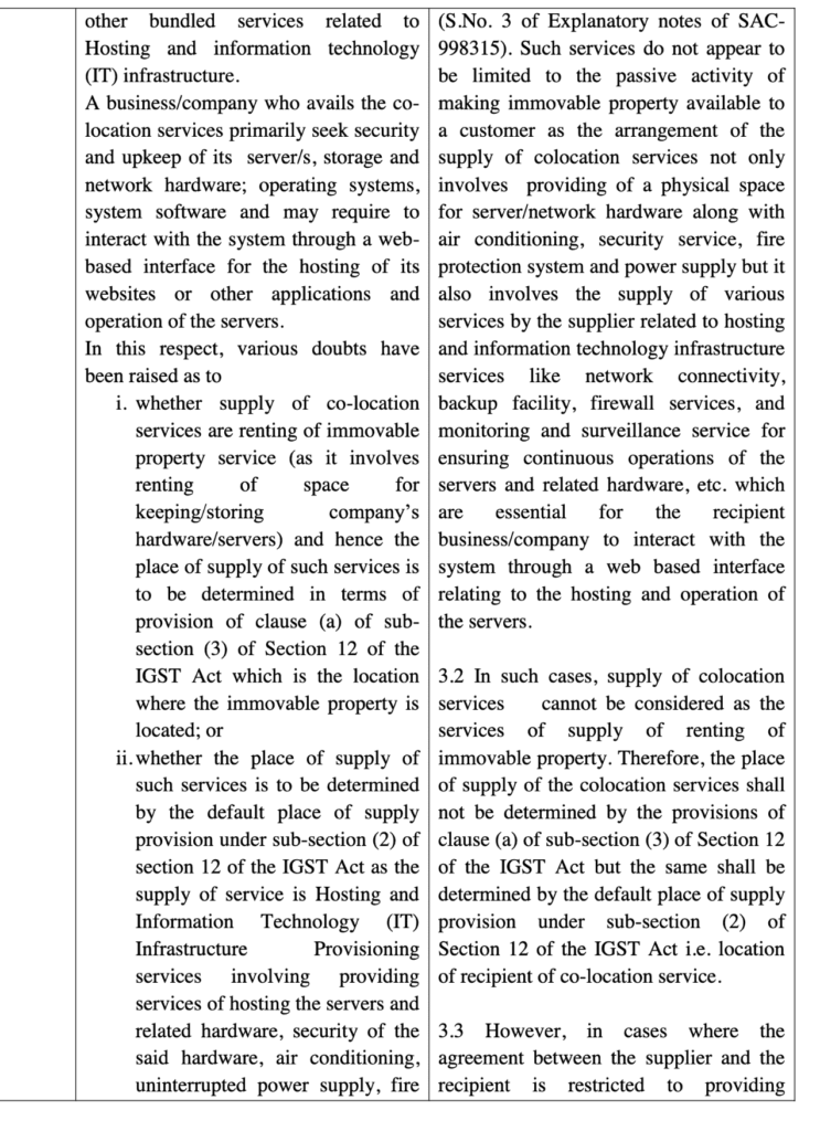 Clarification on how to determine the place of supply under the GST in different scenarios